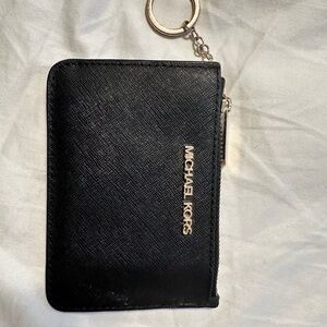 Michael Kors Black Zip Card Holder